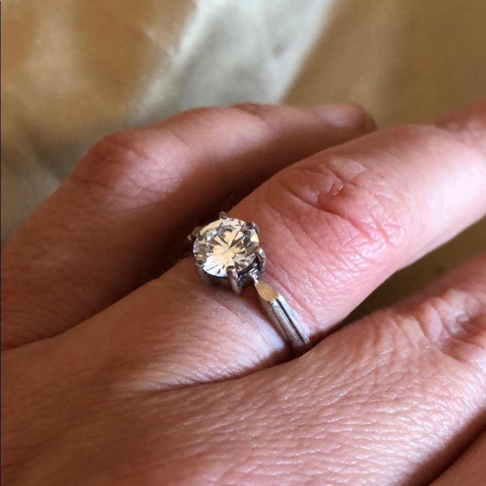 Engagement Ring | Sterling‎ Silver and Simulated Diamond​